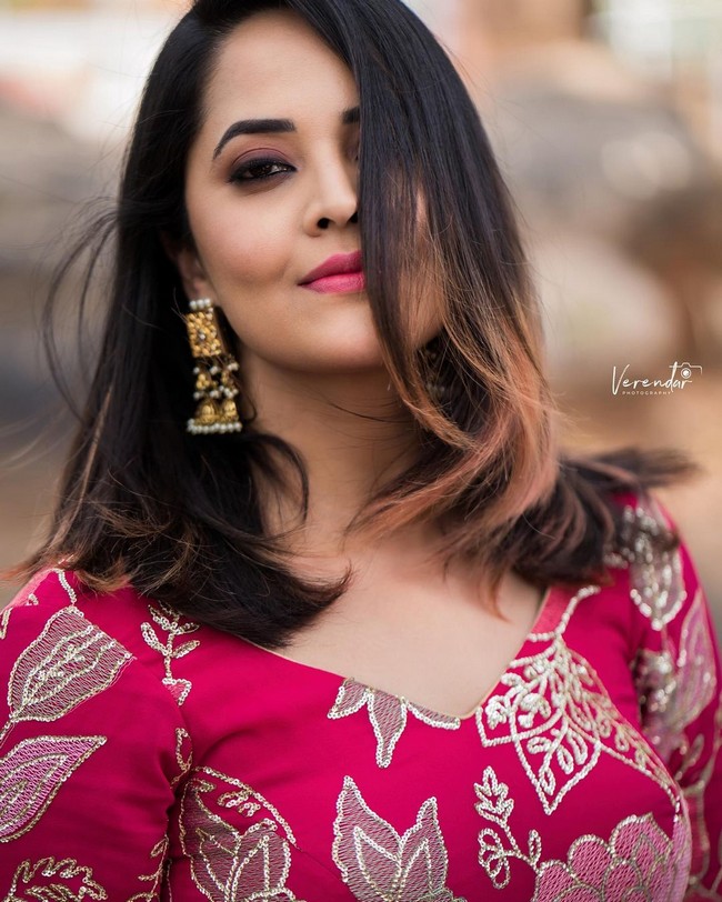 Anasuya Bharadwaj Looks Pretty in Pink Dress
