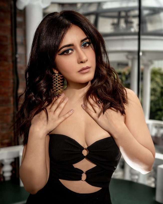 Raashii Khanna Looks Gorgeous in Black Dress