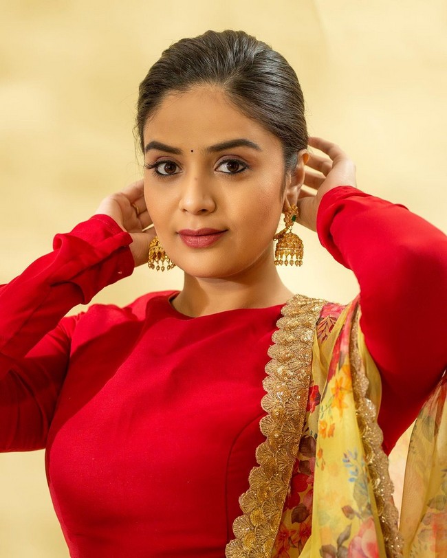 Sreemukhi Trendy Poses in Her New Stills