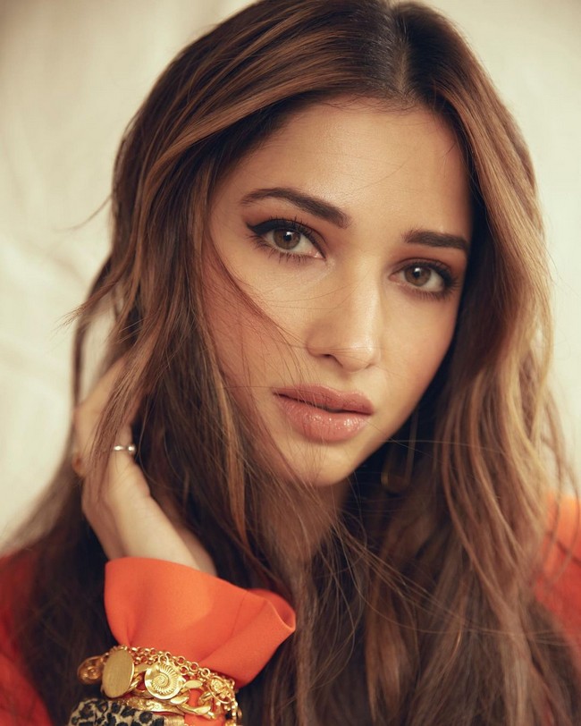 Tamannaah Bhatia Colorful Looks in Orange Outfit