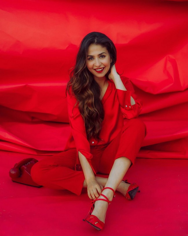 Malvika Raaj Looks Awesome in Red Dress