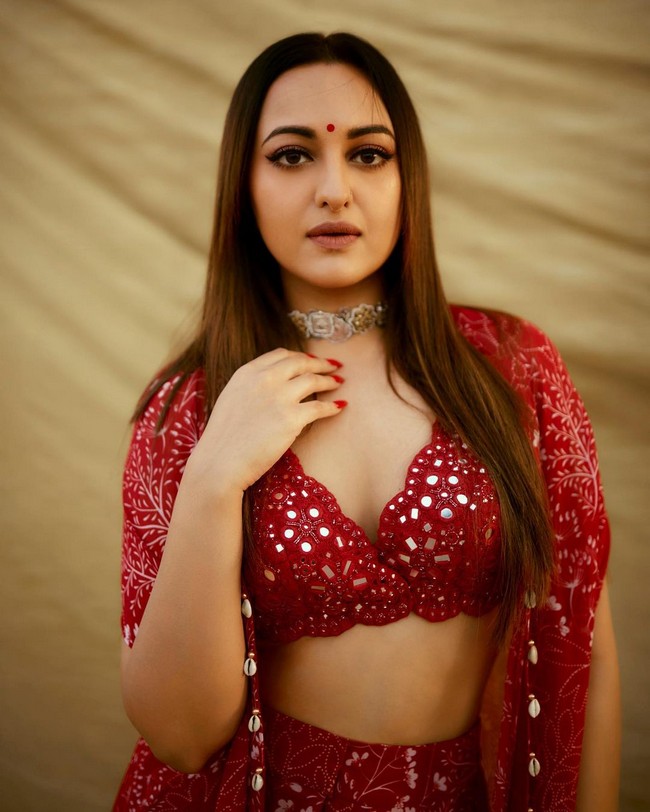 Sonakshi Sinha Looking Fabulous in Red Dress