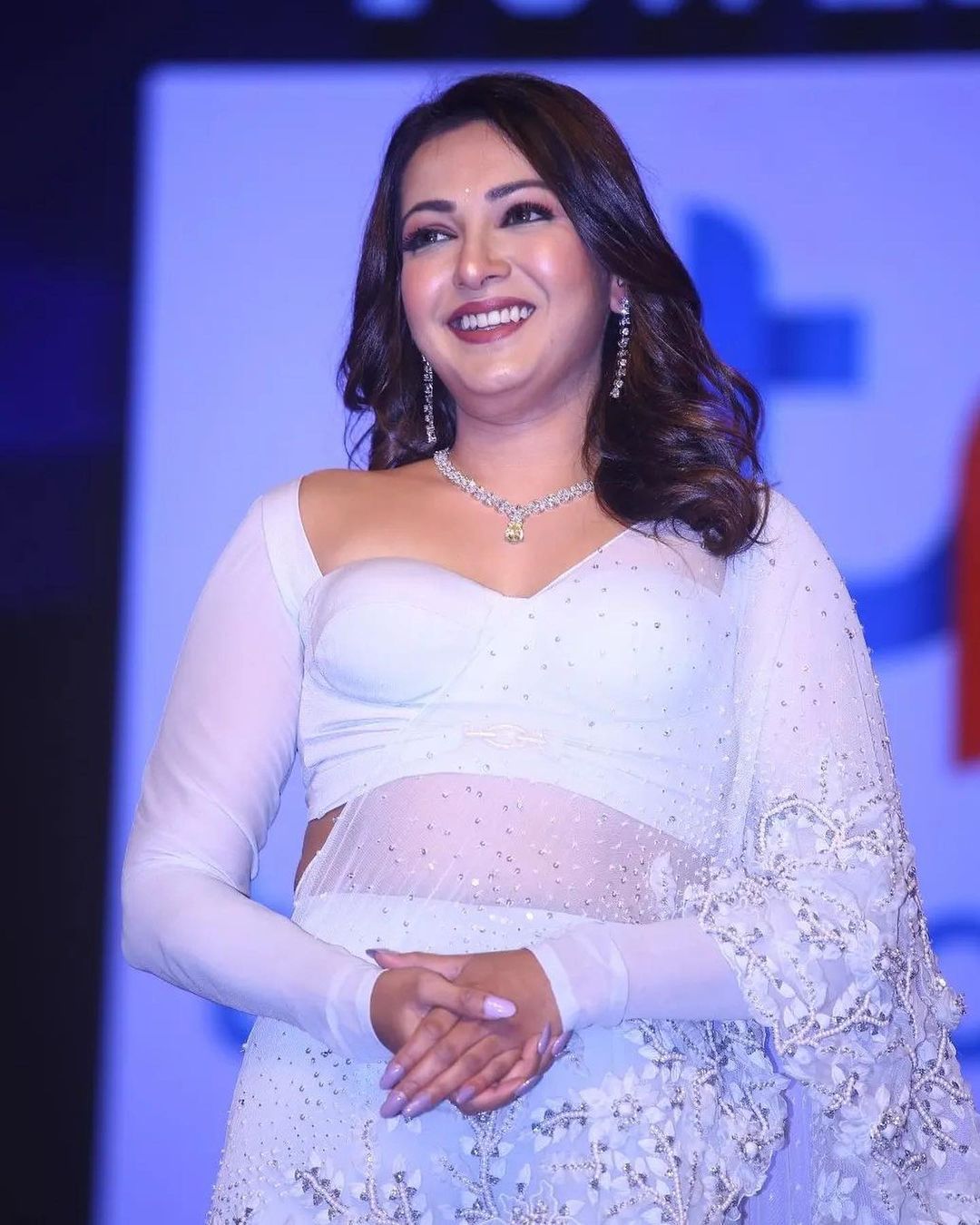 Actress Catherine Tresa Looking Fabulous in White Saree