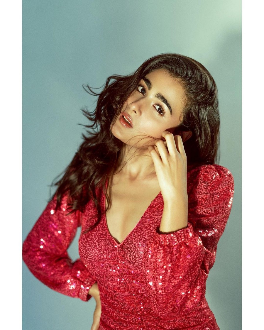 Shalini Pandey Looking Pretty in Shiny Red Dress