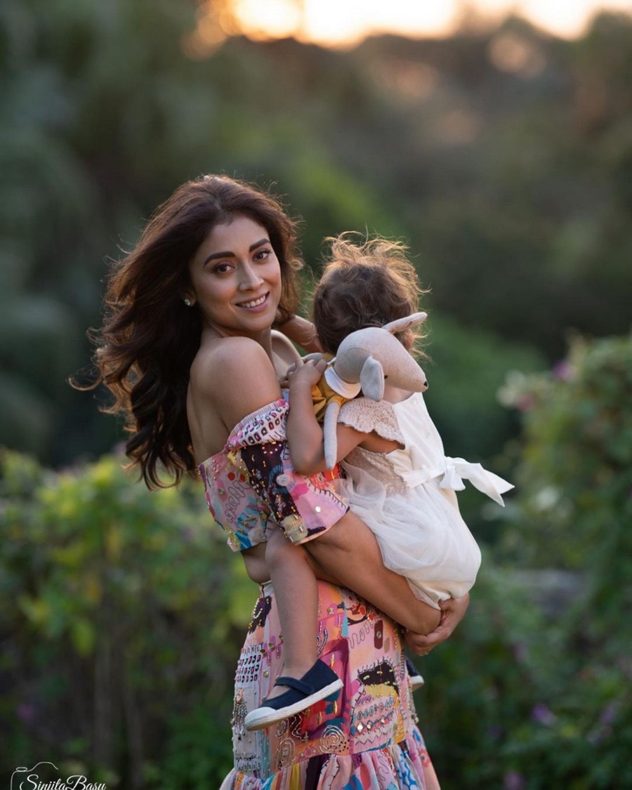 Shriya Saran Latest Photoshoot with her Baby