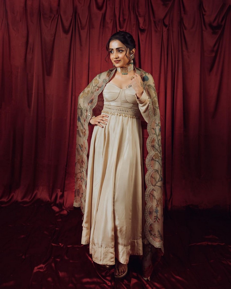 Actress Trisha Looking Delightful in Dress