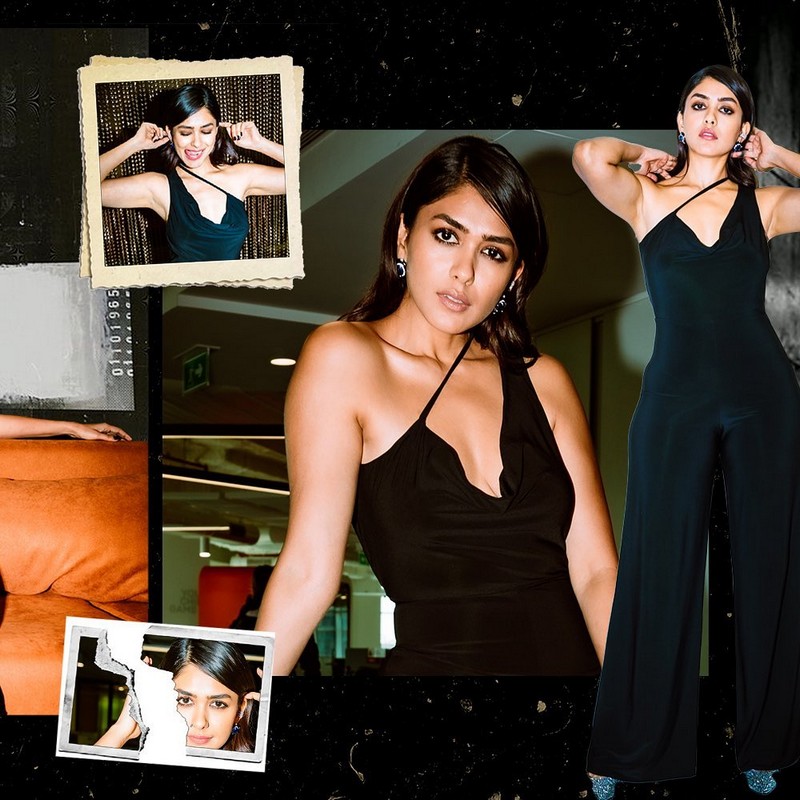 Mrunal Thakur Stylish Stills in Black Outift
