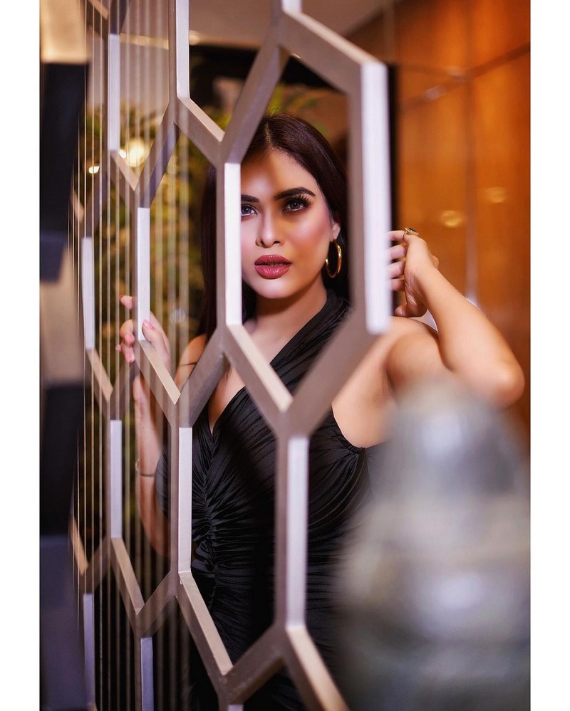 Nehhaa Malik Hottest Clicks in Black Outifit