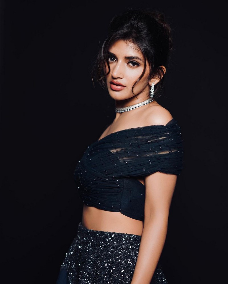 Gorgeous Pics Of Sreeleela in Dark Blue Dress