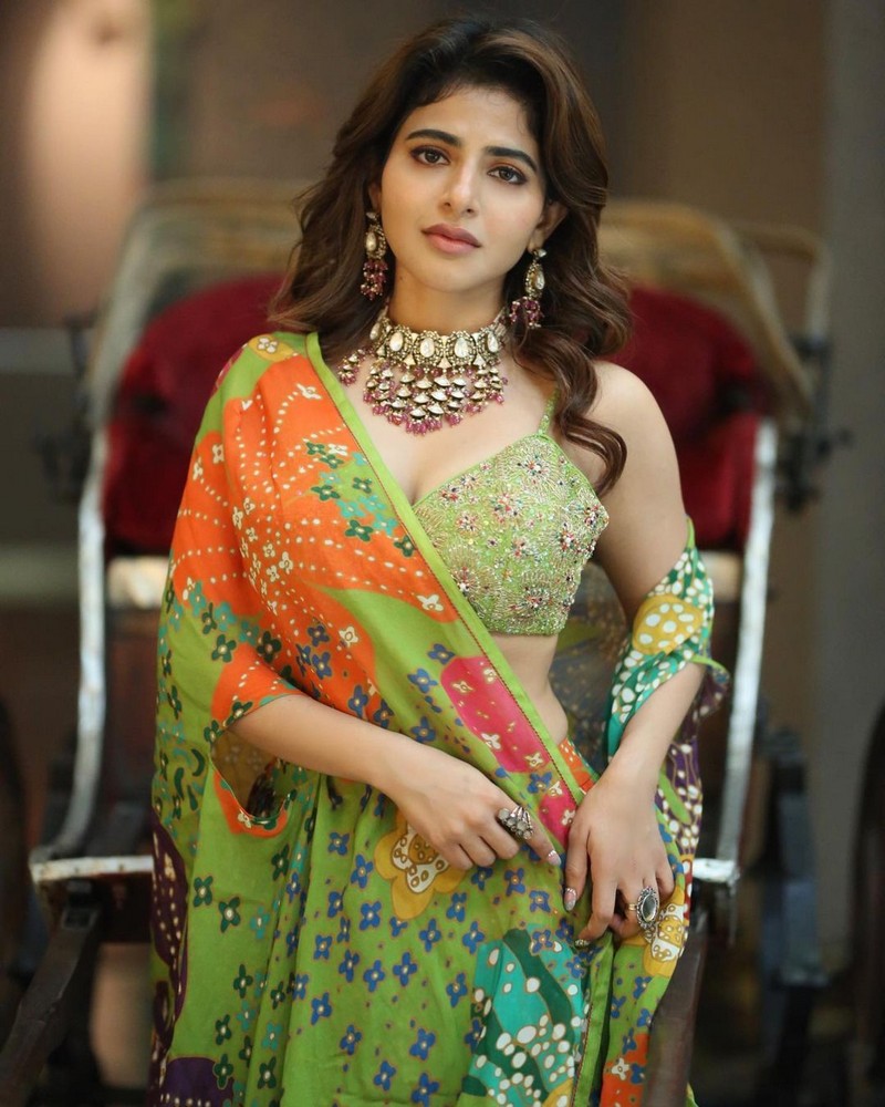 Iswarya Menon Looking Gorgeous in Green Dres
