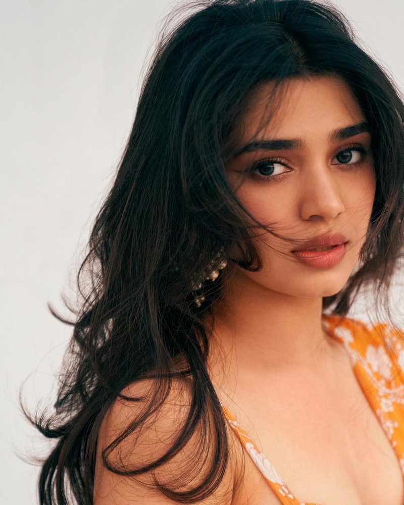 Krithi Shetty Mesmerizing Looks in Yellow Deress