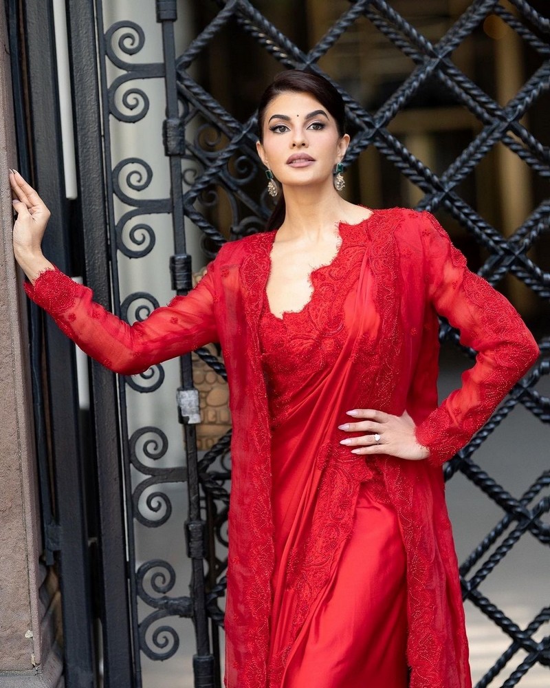 Jacqueliene Fernandez Looking Fabulous in Red Dress