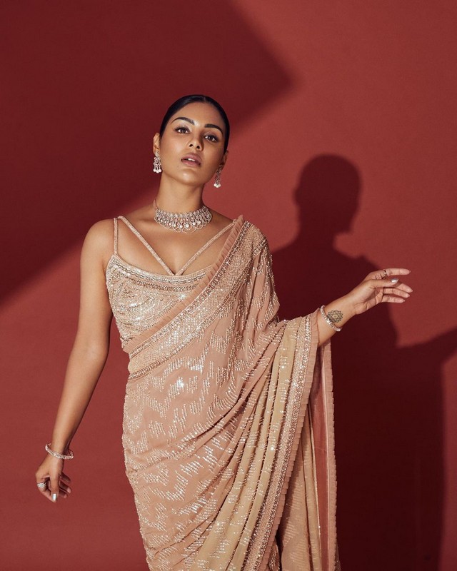 Samyuktha Menon Elegant Pics in Saree