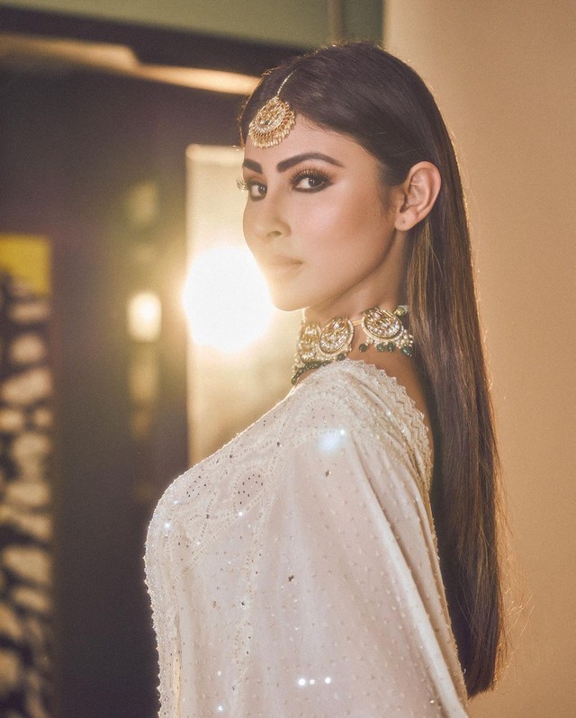 Mouni Roy Beautiful Clicks in White Dress