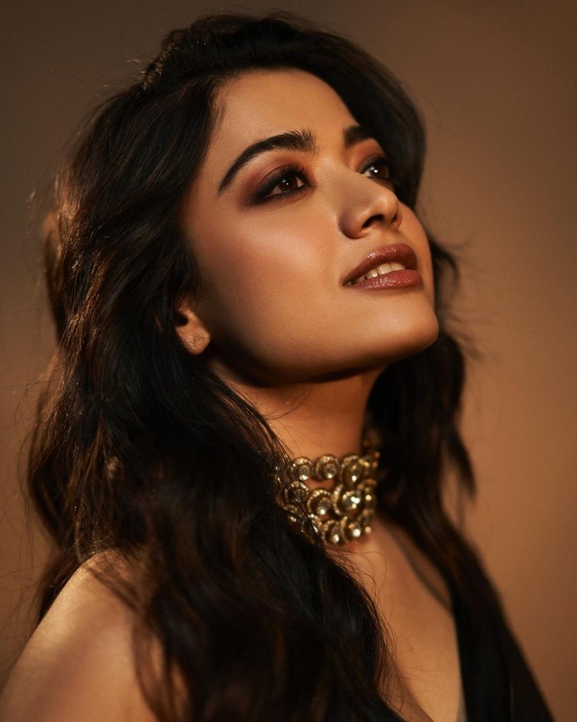 Actress Rashmika Mandanna Titillating Looks in Black Dress