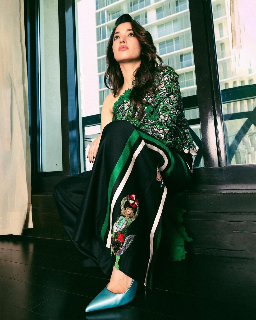 Elegnt Pics Of Tamannaah Bhatia in Green Dress