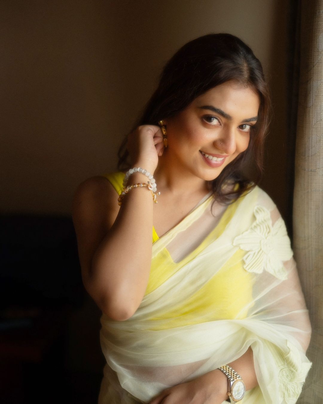 Nazriya Nazim Fahadh Looking Pretty in Saree