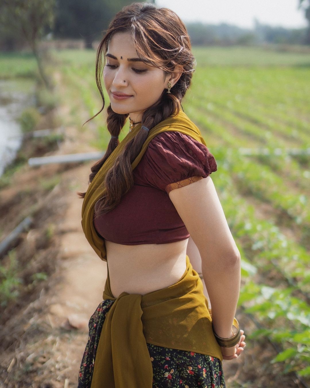 Ruhani Sharma Looking Gorgeous in Half Saree